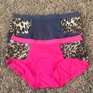 2 pair of leopard cotton bikini panties